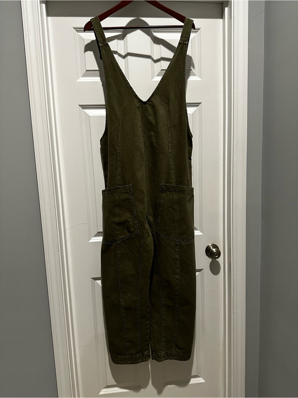We The Free Olive Green Utility Jumpsuit